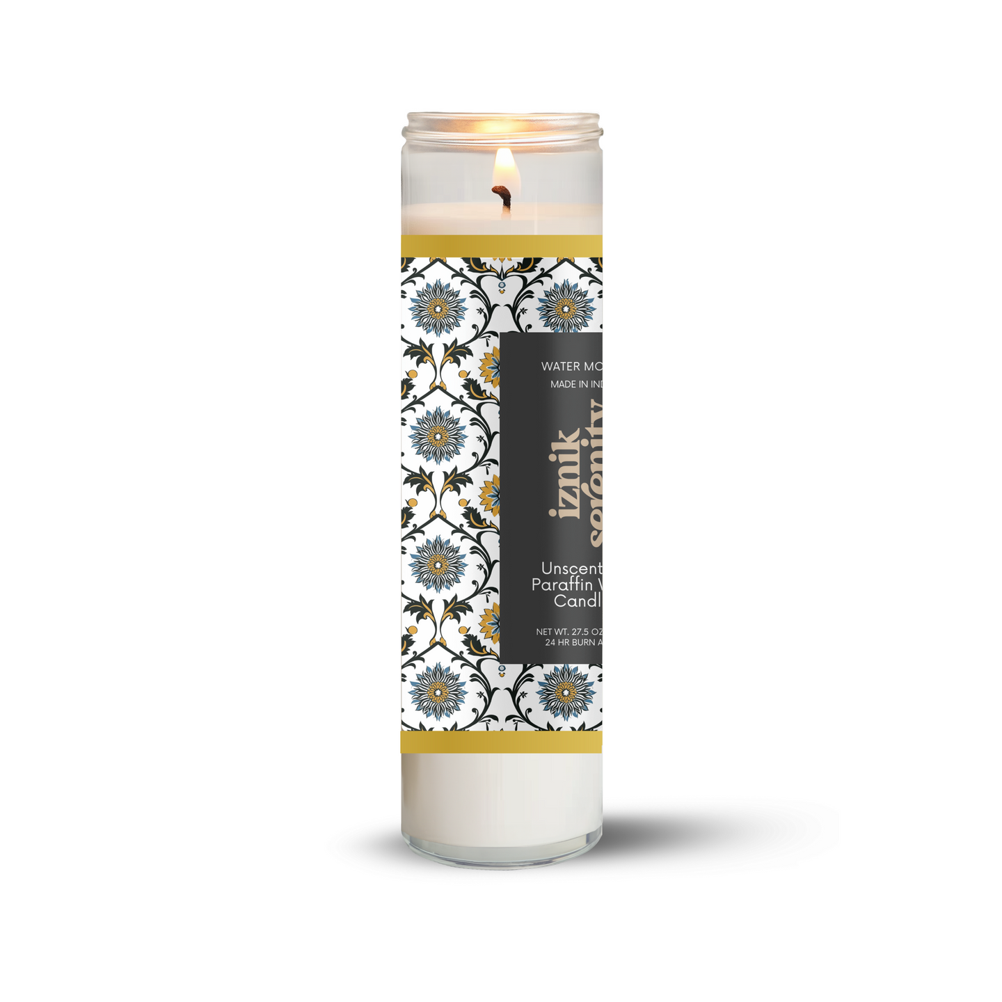 Long Burning Glass Candle